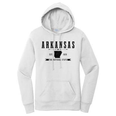 Arkansas Est. 1836 Natural State Vintage Women's Pullover Hoodie