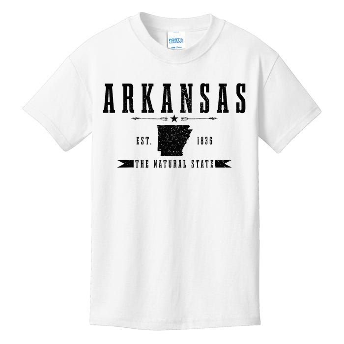 Arkansas Est. 1836 Natural State Vintage Kids T-Shirt