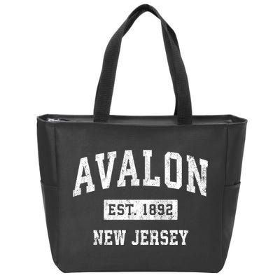 Avalon Est 1892 New Jersey Nj Vintage Sports Design Zip Tote Bag
