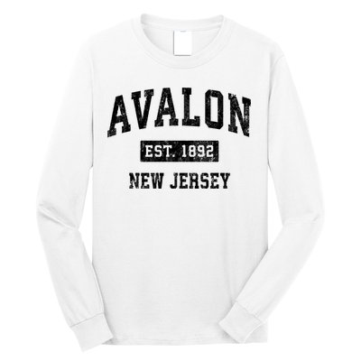 Avalon Est 1892 New Jersey Nj Vintage Sports Design Long Sleeve Shirt