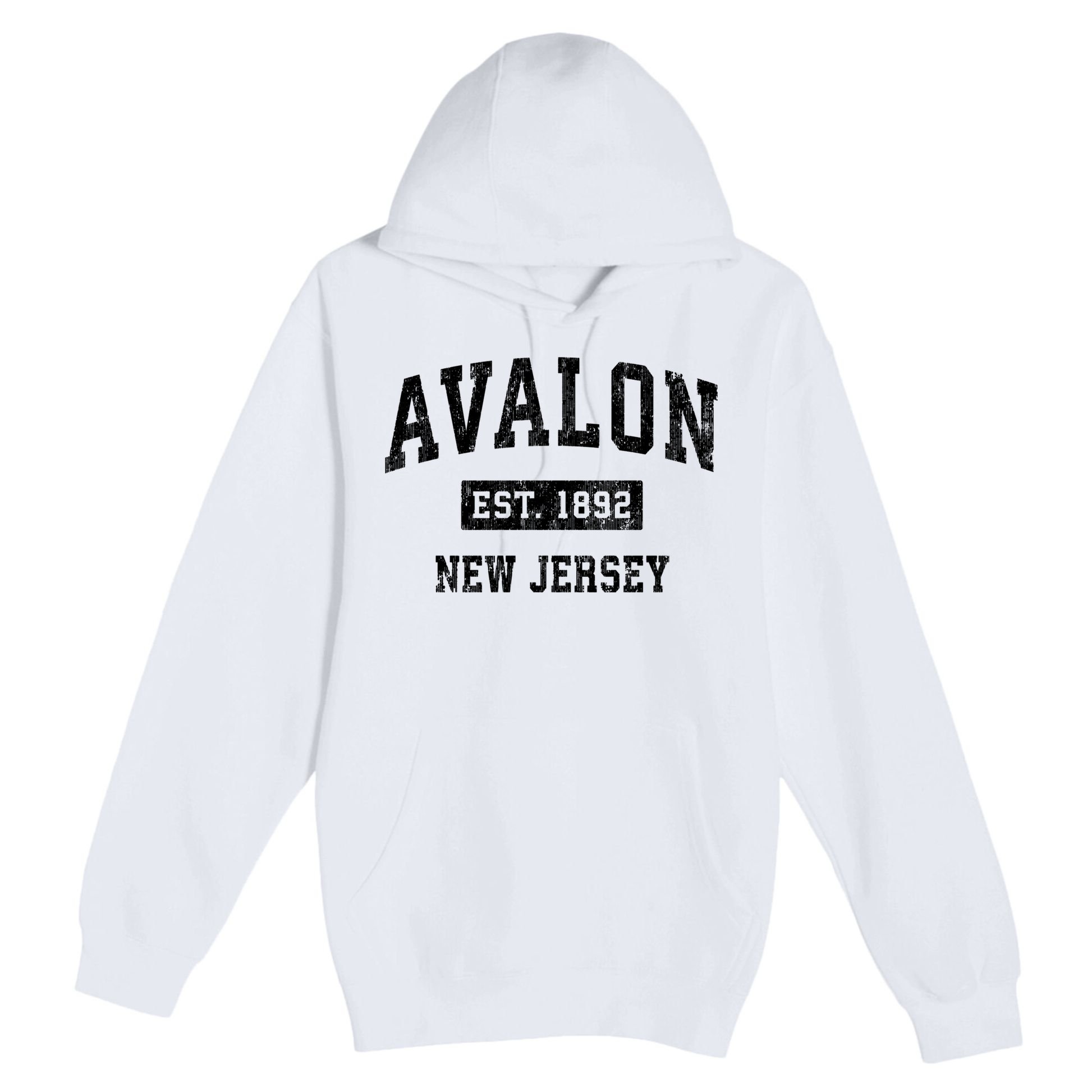 Avalon Est 1892 New Jersey Nj Vintage Sports Design Premium Pullover Hoodie