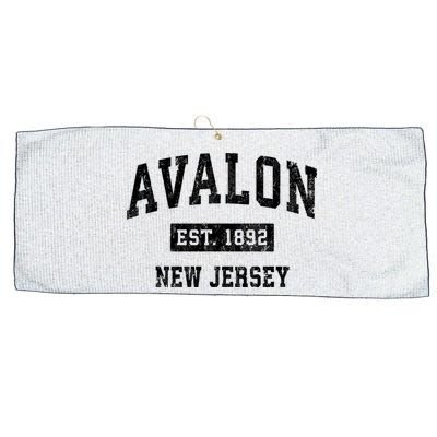 Avalon Est 1892 New Jersey Nj Vintage Sports Design Large Microfiber Waffle Golf Towel