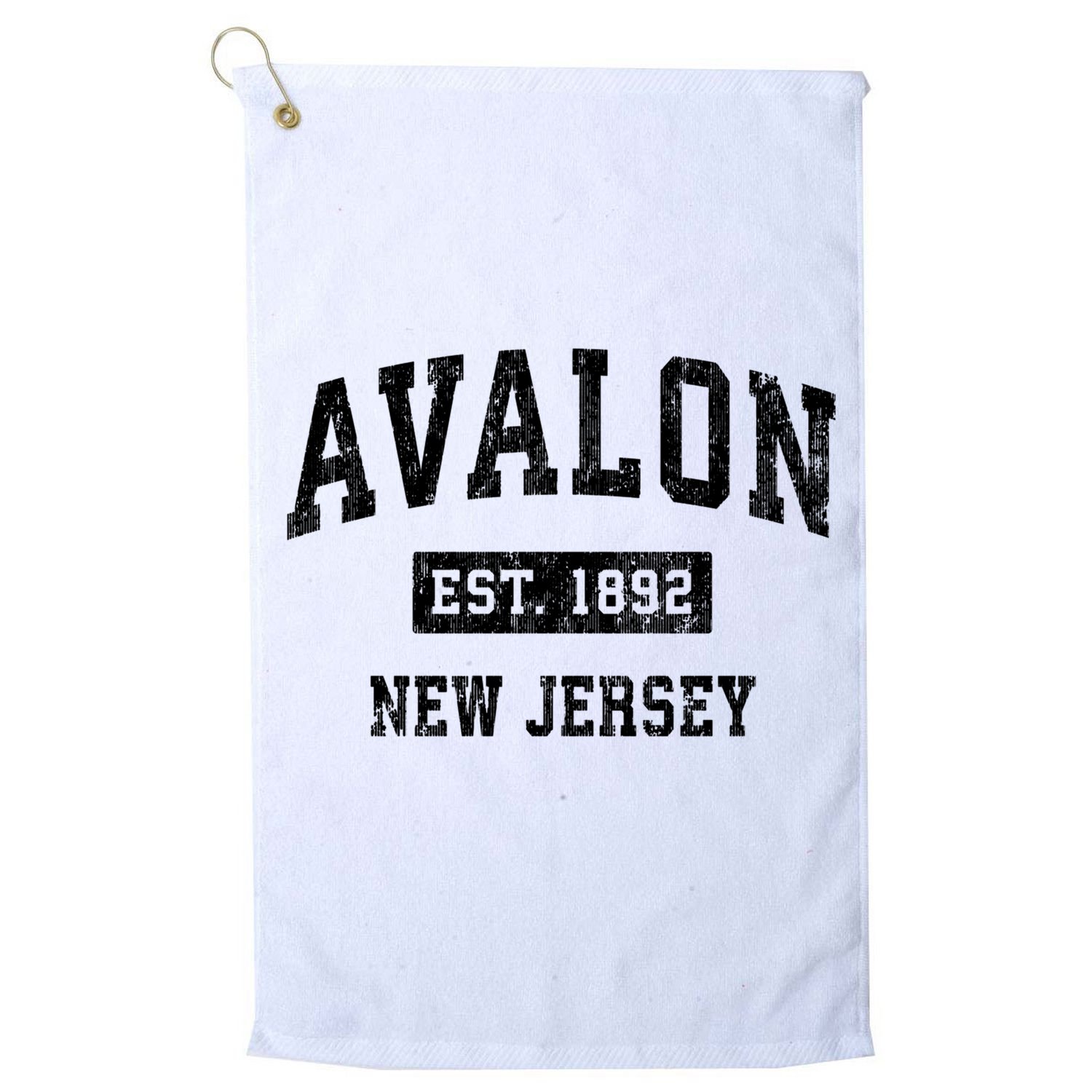 Avalon Est 1892 New Jersey Nj Vintage Sports Design Golf Towel