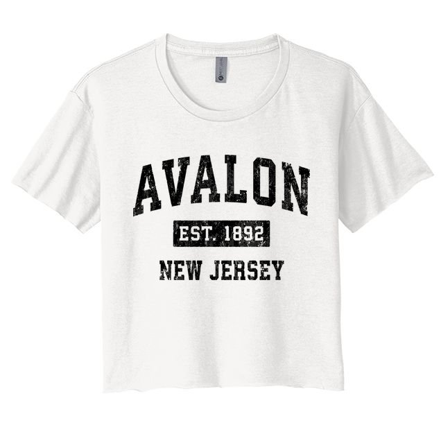 Avalon Est 1892 New Jersey Nj Vintage Sports Design Crop Top