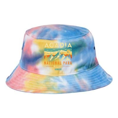 Acadia Est. 1919 Vintage Retro Maine National Park Tie Dye Newport Bucket Hat