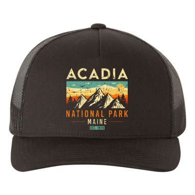 Acadia Est. 1919 Vintage Retro Maine National Park Yupoong Adult 5-Panel Trucker Hat