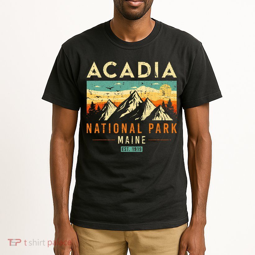 Acadia Est. 1919 Vintage Retro Maine National Park Tall T-Shirt