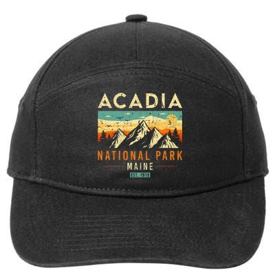 Acadia Est. 1919 Vintage Retro Maine National Park 7-Panel Snapback Hat