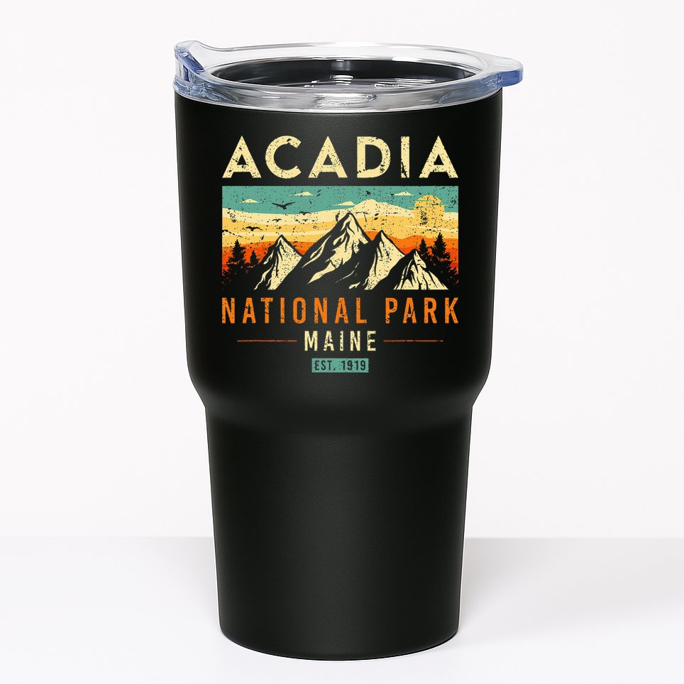 Acadia Est. 1919 Vintage Retro Maine National Park Tumbler