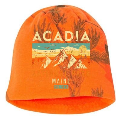 Acadia Est. 1919 Vintage Retro Maine National Park Kati - Camo Knit Beanie