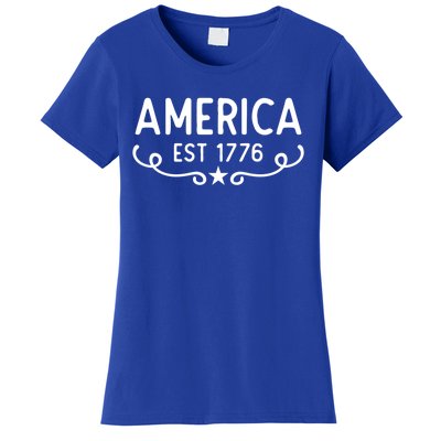 America Est 1776 Patriotic 4th Of July Veteran Gift Women's T-Shirt