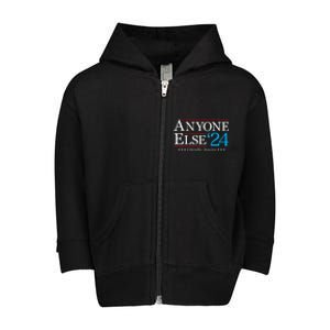 Anyone Else 2024 Funny Political USA Election Merica Toddler Zip Fleece Hoodie