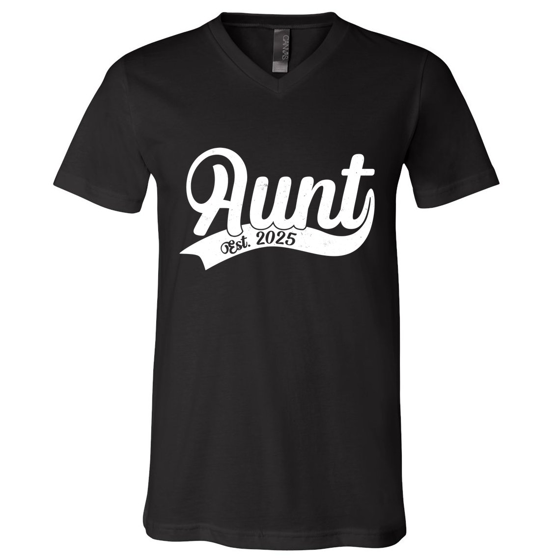 Aunt Est. 2025 New Baby Niece Nephew V-Neck T-Shirt