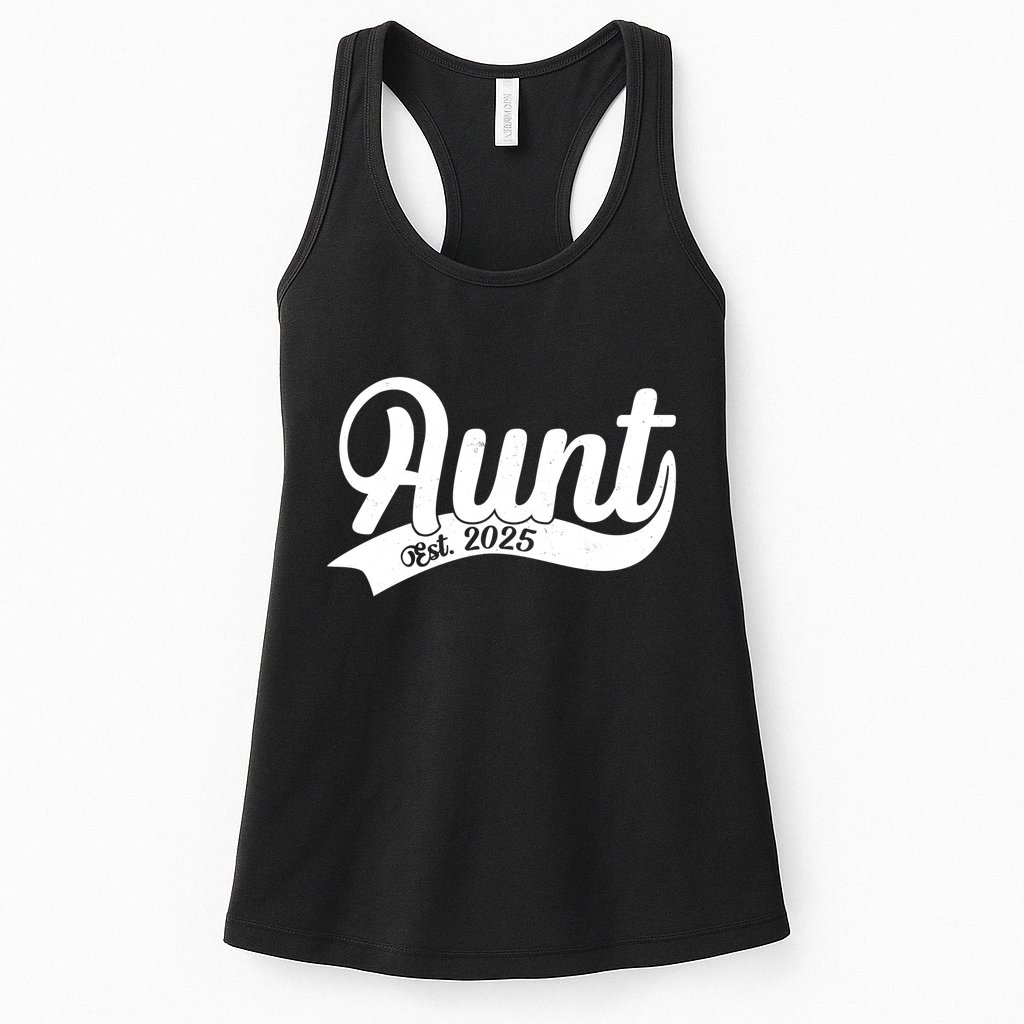 Aunt Est. 2025 New Baby Niece Nephew Womens Tank Top