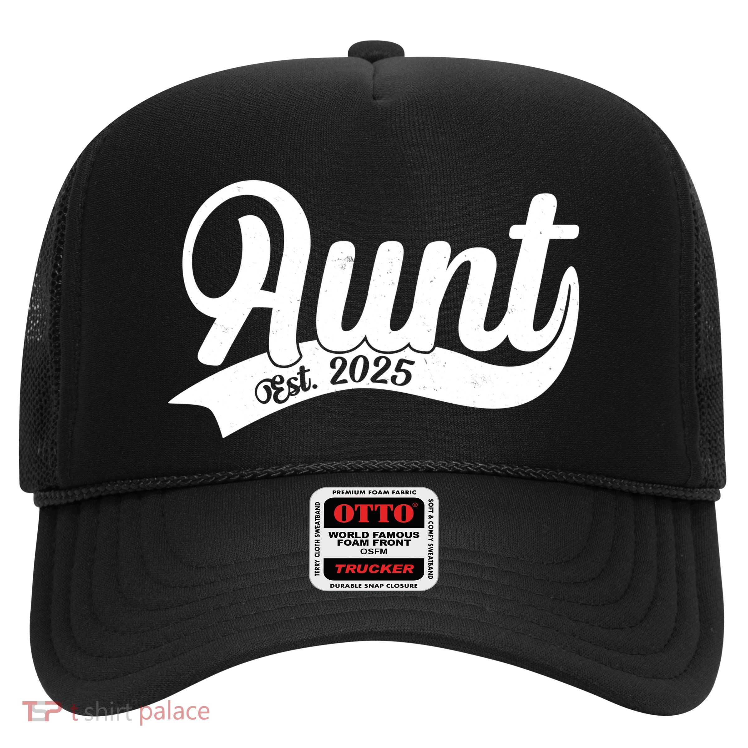Aunt Est. 2025 New Baby Niece Nephew Trucker Hat