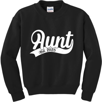 Aunt Est. 2025 New Baby Niece Nephew Kids Sweatshirt