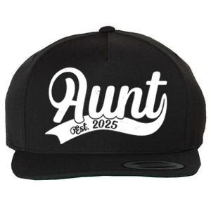 Aunt Est. 2025 New Baby Niece Nephew Wool Snapback Cap