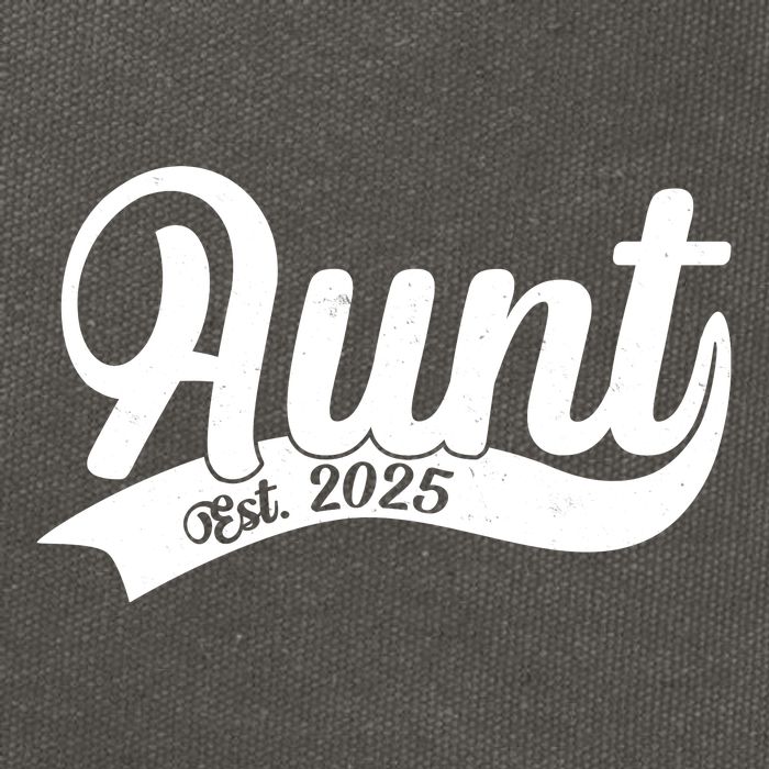 Aunt Est. 2025 New Baby Niece Nephew Cotton Canvas Backpack