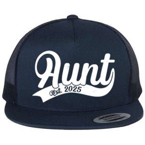 Aunt Est. 2025 New Baby Niece Nephew Flat Bill Trucker Hat