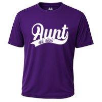 Aunt Est. 2025 New Baby Niece Nephew Cooling Performance Crew T-Shirt