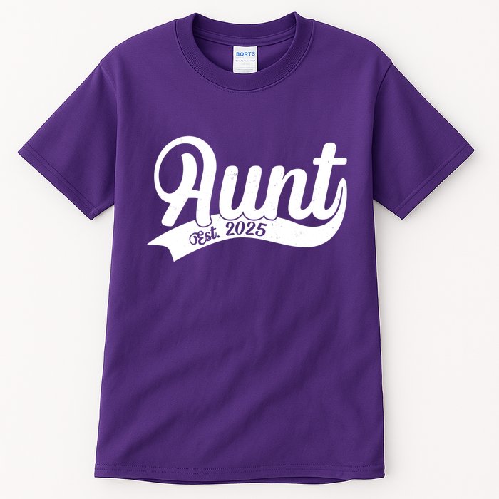 Aunt Est. 2025 New Baby Niece Nephew Tall T-Shirt
