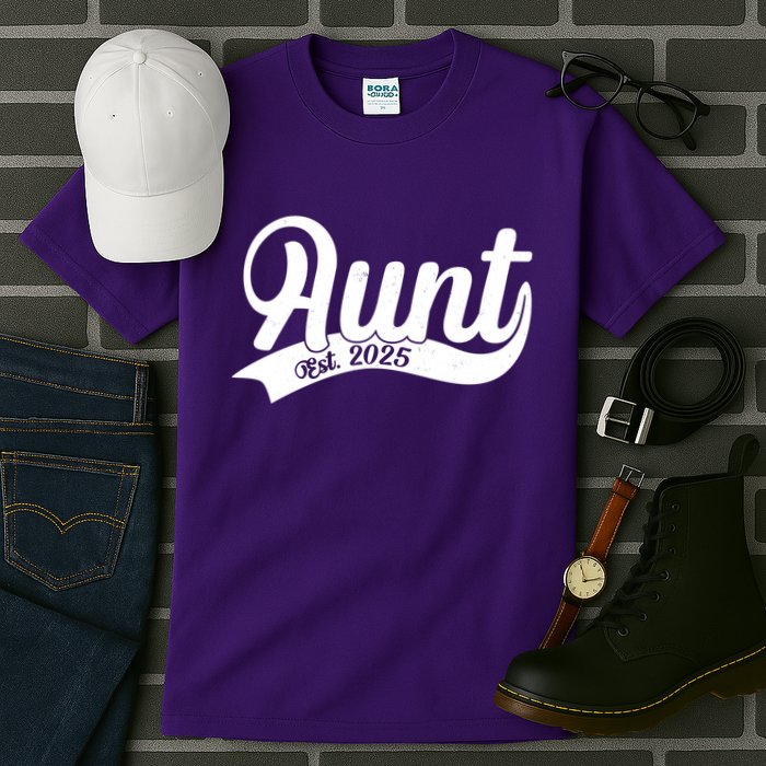 Aunt Est. 2025 New Baby Niece Nephew Tall T-Shirt