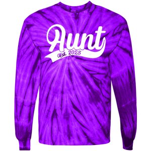 Aunt Est. 2025 New Baby Niece Nephew Tie-Dye Long Sleeve Shirt