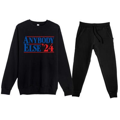 Anybody Else 24 Election 2024 Anti Biden Trump Desantis Vote Gift Premium Crewneck Sweatsuit Set