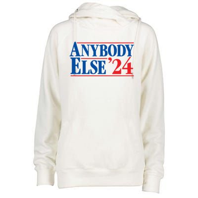 Anybody Else 24 Election 2024 Anti Biden Trump Desantis Vote Gift Womens Funnel Neck Pullover Hood