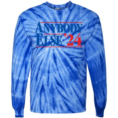 Anybody Else 24 Election 2024 Anti Biden Trump Desantis Vote Gift Tie-Dye Long Sleeve Shirt