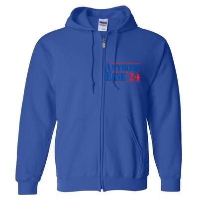 Anybody Else 24 Election 2024 Anti Biden Trump Desantis Vote Gift Full Zip Hoodie