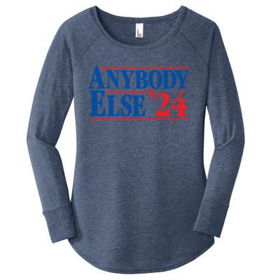 Anybody Else 24 Election 2024 Anti Biden Trump Desantis Vote Gift Women's Perfect Tri Tunic Long Sleeve Shirt