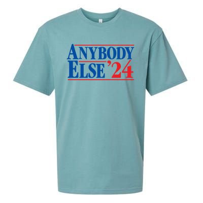 Anybody Else 24 Election 2024 Anti Biden Trump Desantis Vote Gift Sueded Cloud Jersey T-Shirt