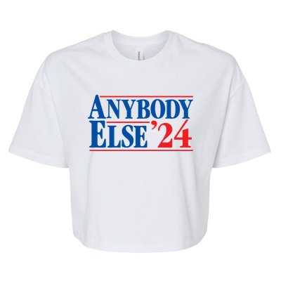 Anybody Else 24 Election 2024 Anti Biden Trump Desantis Vote Gift Bella+Canvas Jersey Crop Tee