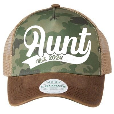 Aunt Est. 2024 New Baby Niece Nephew Legacy Tie Dye Trucker Hat