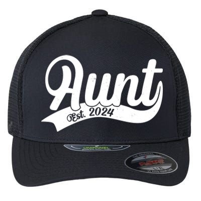 Aunt Est. 2024 New Baby Niece Nephew Flexfit Unipanel Trucker Cap