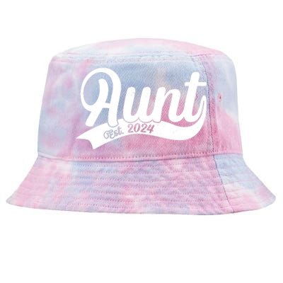 Aunt Est. 2024 New Baby Niece Nephew Tie-Dyed Bucket Hat