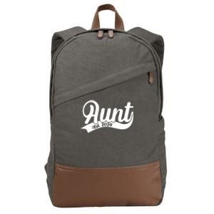 Aunt Est. 2024 New Baby Niece Nephew Cotton Canvas Backpack