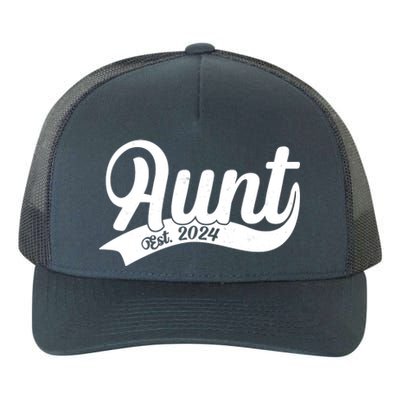 Aunt Est. 2024 New Baby Niece Nephew Yupoong Adult 5-Panel Trucker Hat