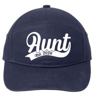 Aunt Est. 2024 New Baby Niece Nephew 7-Panel Snapback Hat