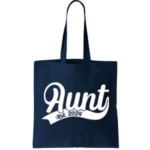 Aunt Est. 2024 New Baby Niece Nephew Tote Bag