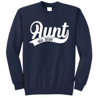 Aunt Est. 2024 New Baby Niece Nephew Tall Sweatshirt