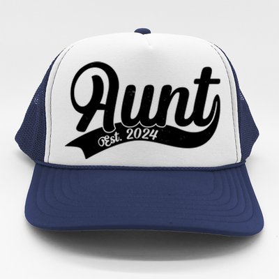 Aunt Est. 2024 New Baby Niece Nephew Trucker Hat