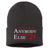 Anybody Else 24 Election Funny Sustainable Knit Beanie