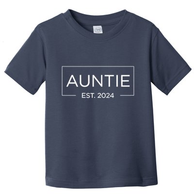 Auntie Est. 2024 Pregnancy Announcement New Auntie 2024 Toddler T-Shirt