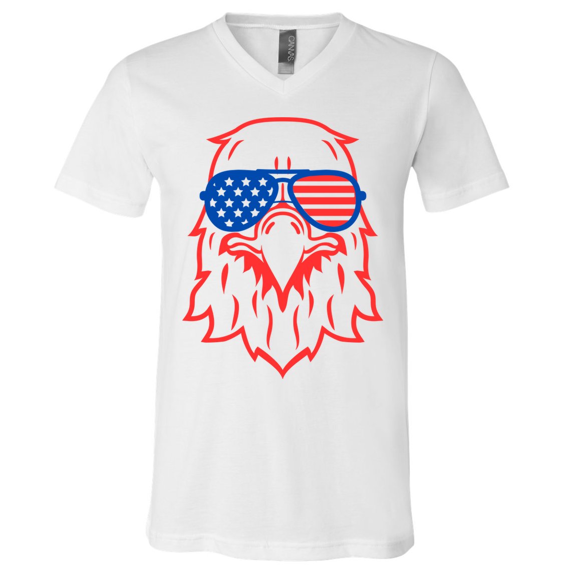 American Eagle 4th Of July Festive V-Neck T-Shirt