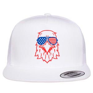 American Eagle 4th Of July Festive Flat Bill Trucker Hat