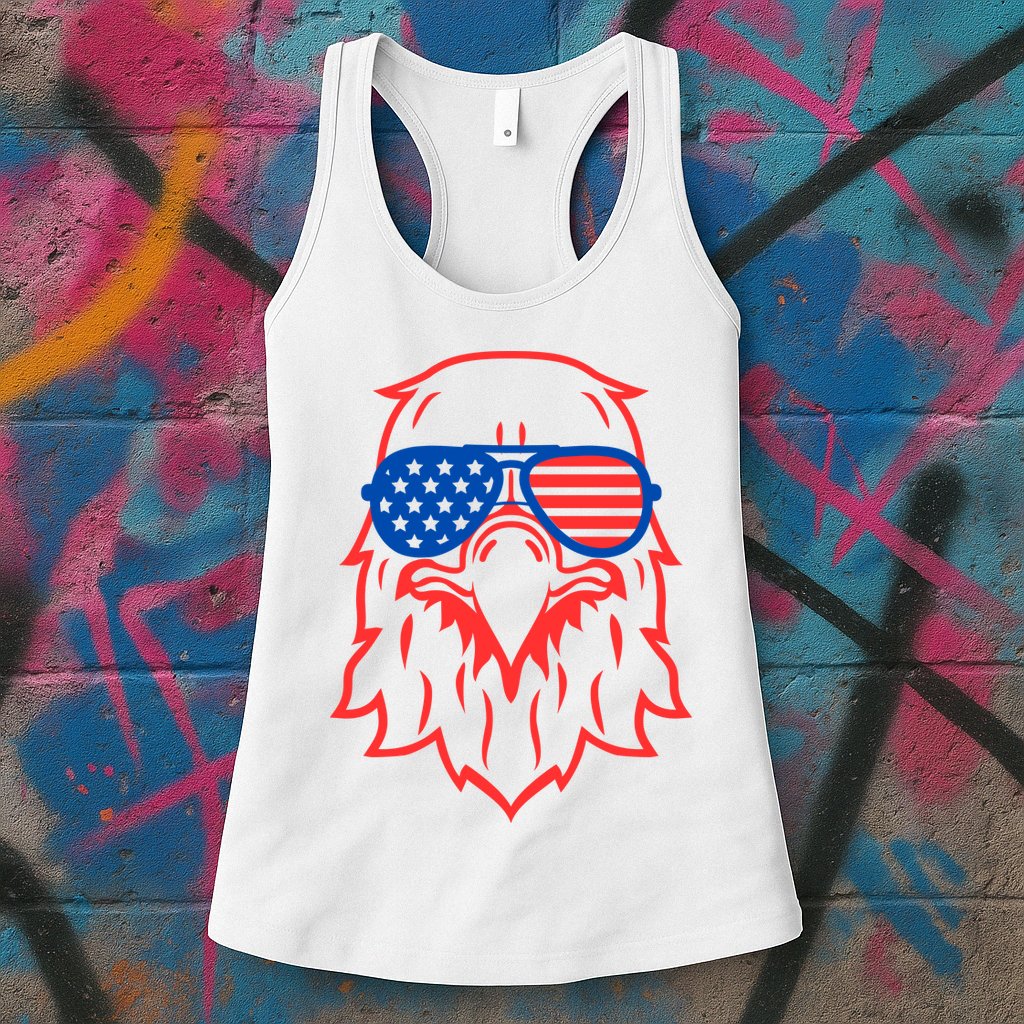 American Eagle 4th Of July Festive Womens Tank Top