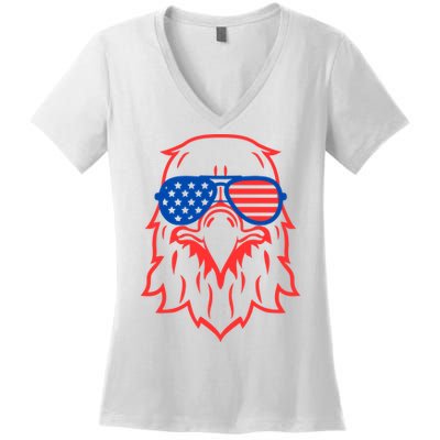 American Eagle 4th Of July Festive Women's V-Neck T-Shirt