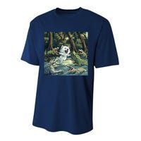 American Eskimo Alligator Fight Performance Sprint T-Shirt